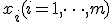 x_i( i = 1,\dots,m)